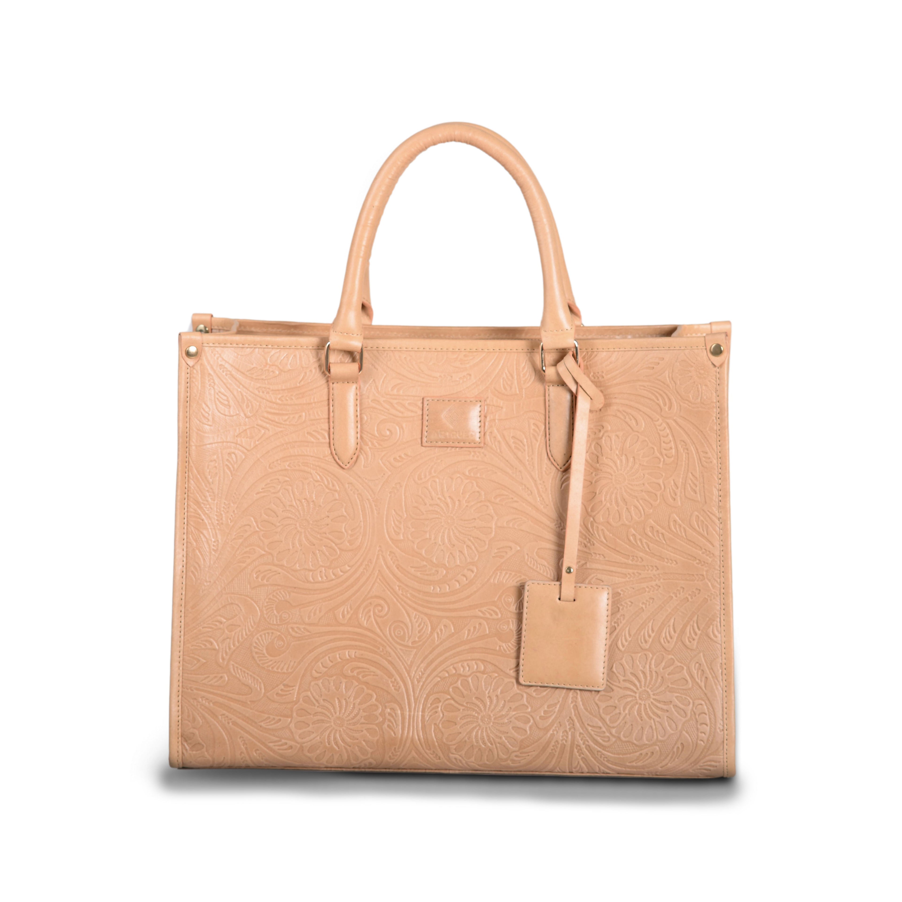 Luxe women genuine leather tote bag